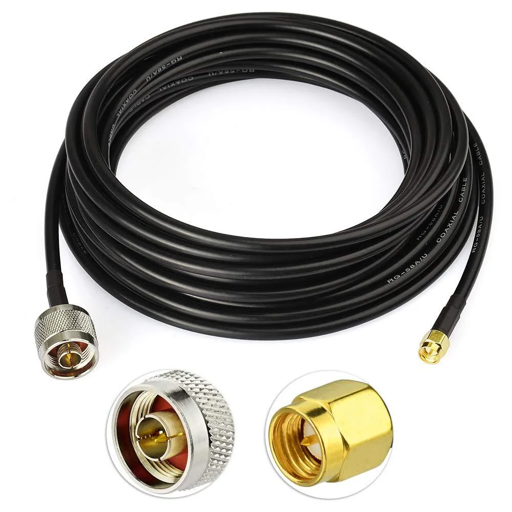 PISKEKAT PISKEKAT RG58 N Male to SMA Male Coaxial Cable 25ft 7.5m 50 Ohm — product photo