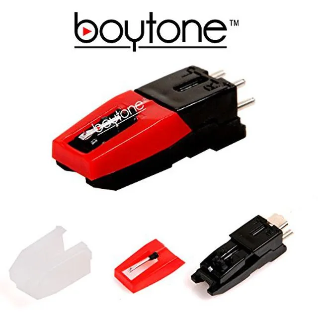 Small black cartridge with a silver ceramic needle tip