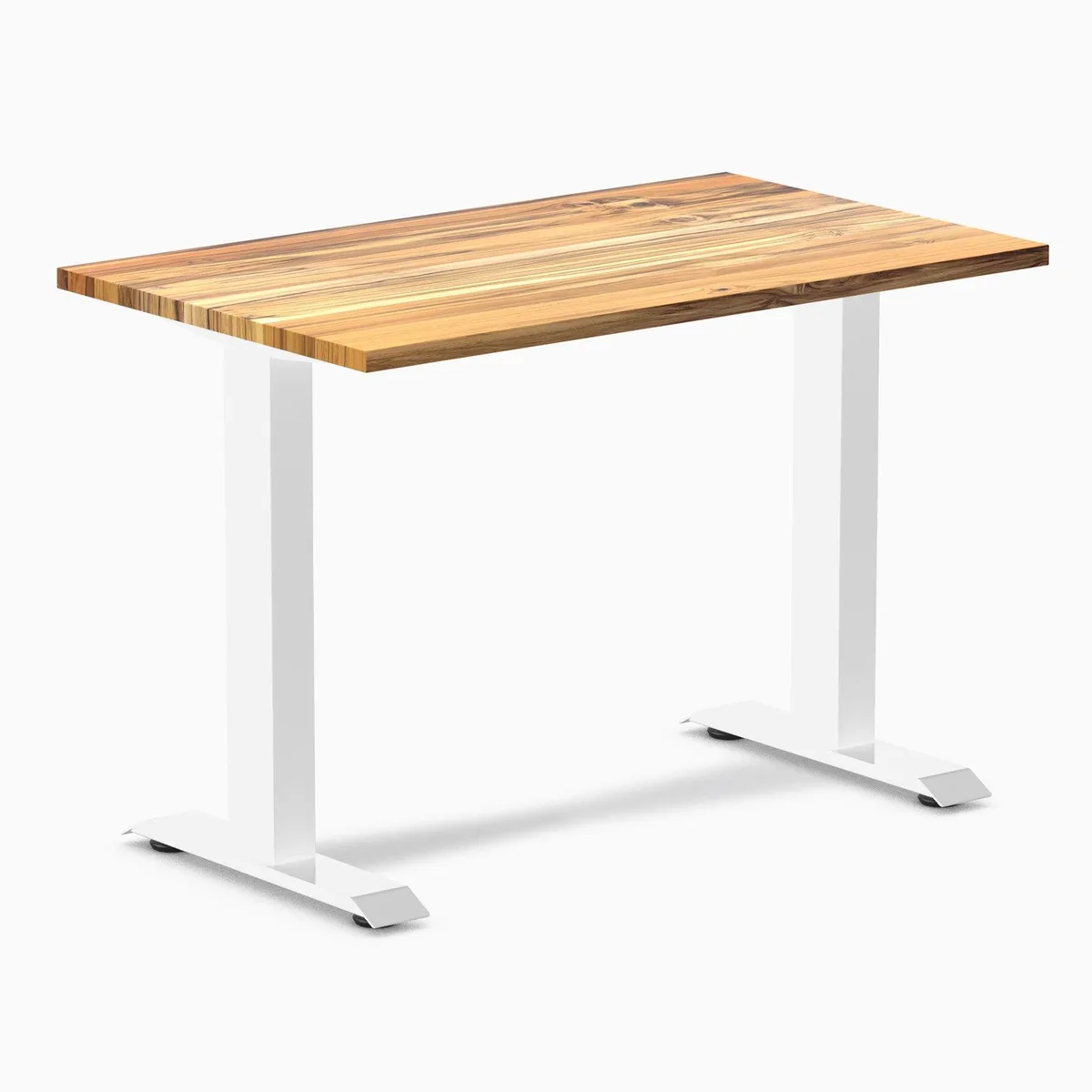 Desky Desky Zero Mini Hardwood Desk Teak White 40 x 24 in — product photo