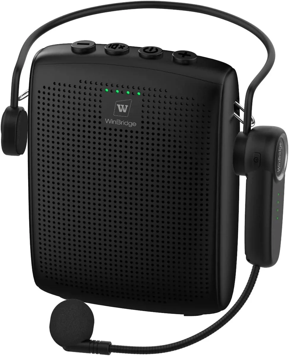 W WINBRIDGE W WINBRIDGE WB002 15W live sound amplifier with Bluetooth headset microphone — product photo