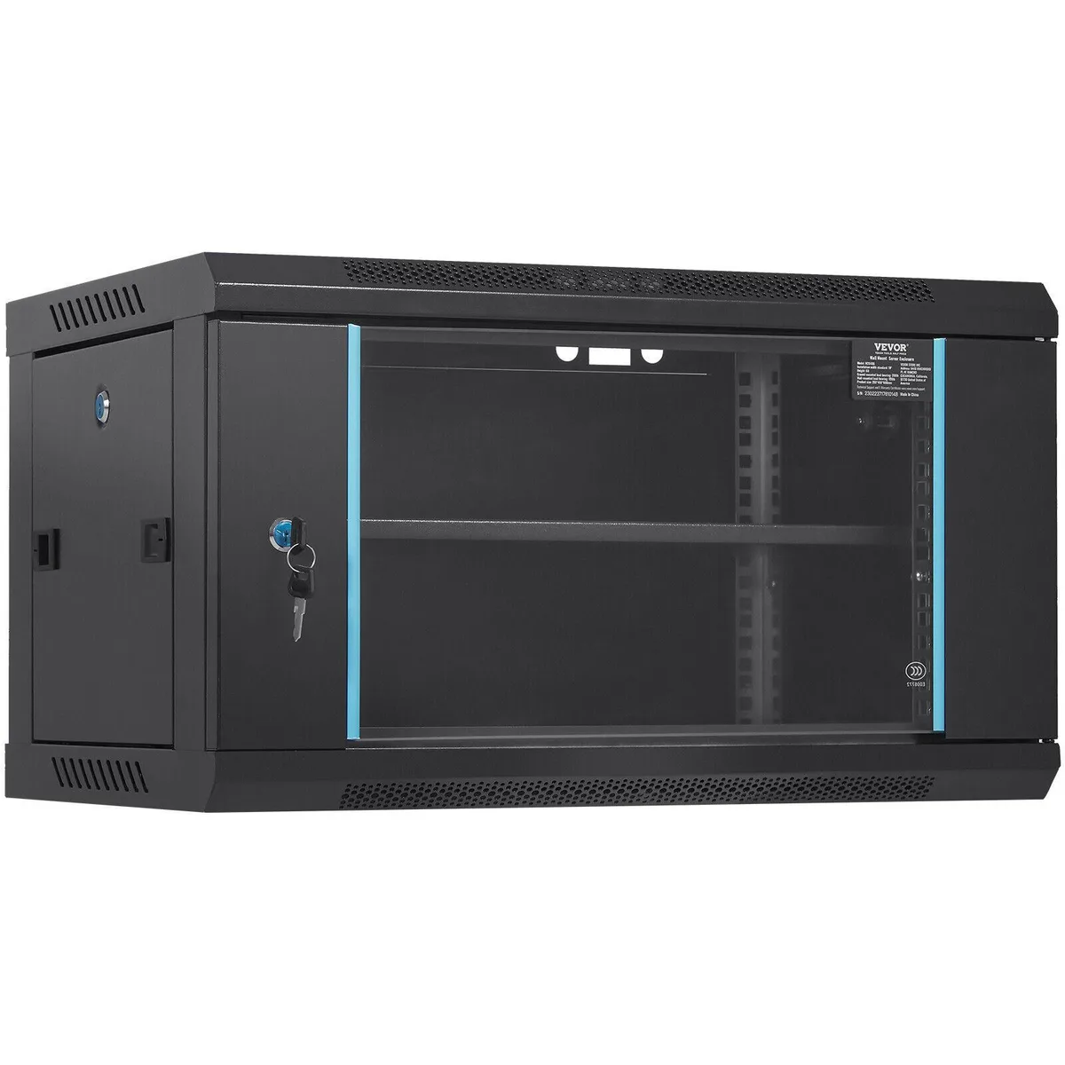 WUQ WUQ 6U Wall Mount Server Rack 15.5" Deep Door Lock — product photo