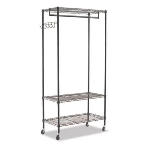 Alera Alera ALEGR363618BL garment rack shelving 36W 18D 75H 30 garments black — foto del producto