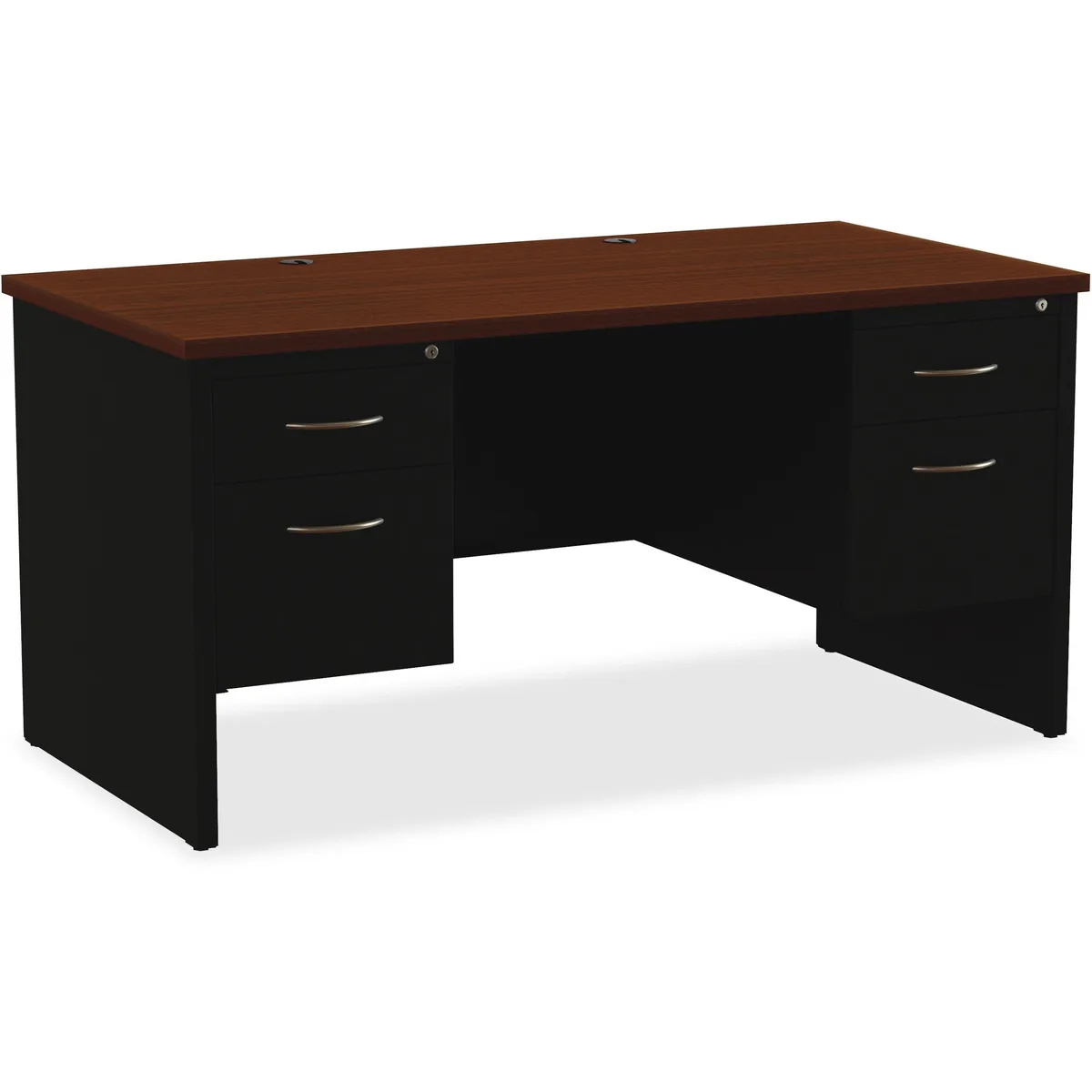 Lorell Lorell 79141 Double Pedestal Desk 30x60 Walnut — product photo