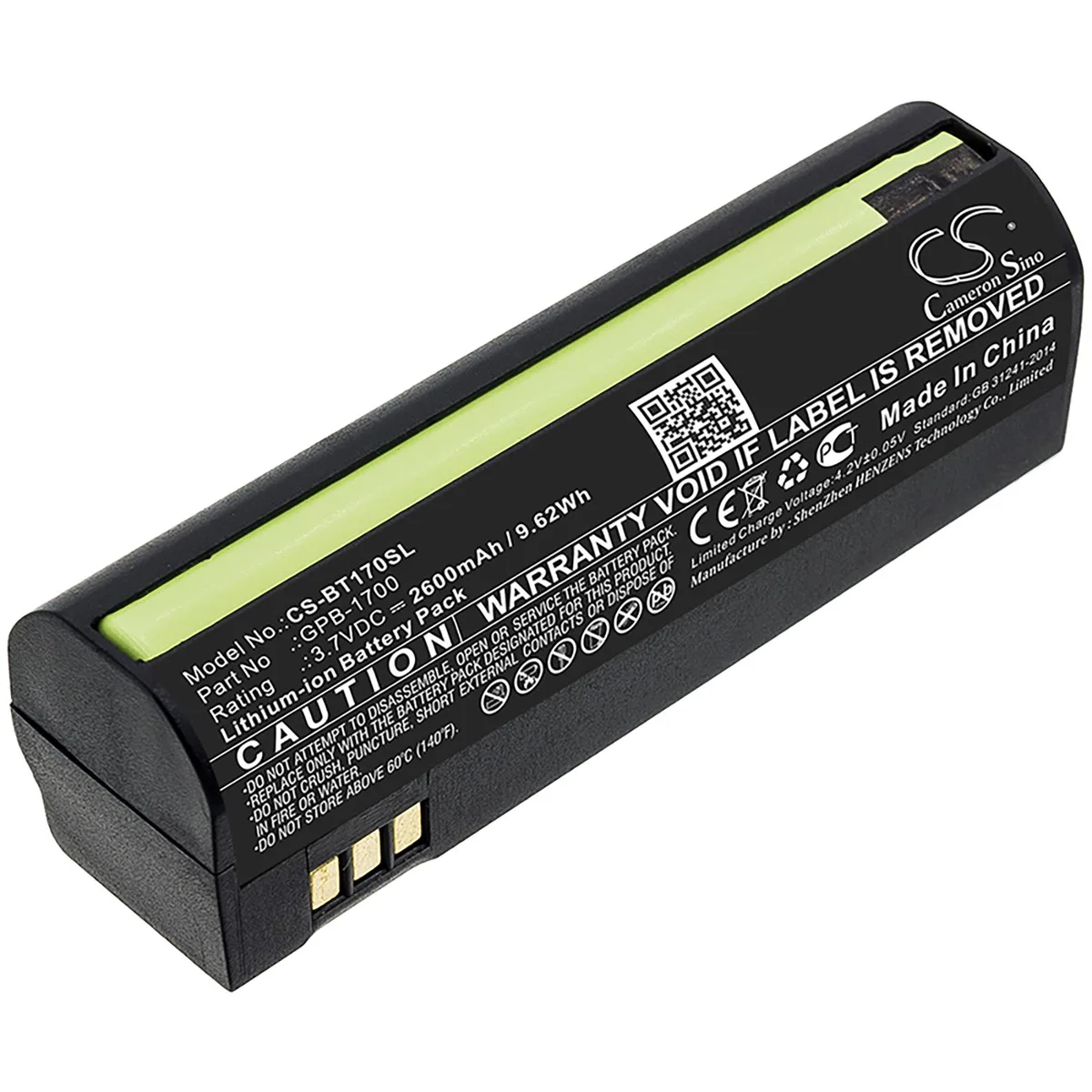 Cameron &amp; Co Cameron &amp; Co DS-CS-BT170SL cell phone battery 3.7V 2600mAh — product photo