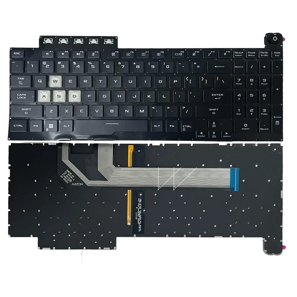 ARENTI ARENTI 2 in 1 Accessory Black US Backlit Keyboard Replacement for ASUS TUF Gaming F15 FX506 FA506 F17 FX706 — product photo