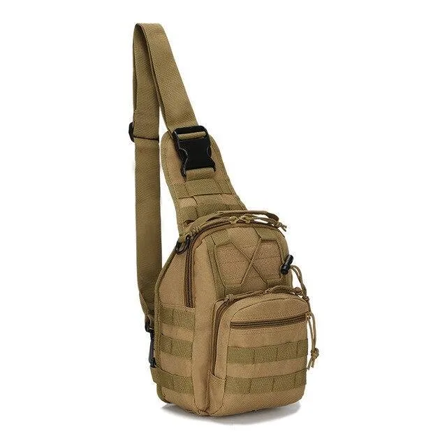  Unbranded Tactical Sling Bag Khaki 11.02 x 7.5 x 6 in 600D Waterproof Oxford Cloth — product photo