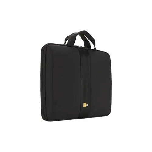 Black EVA laptop sleeve with clamshell opening for 13.3 inch notebook