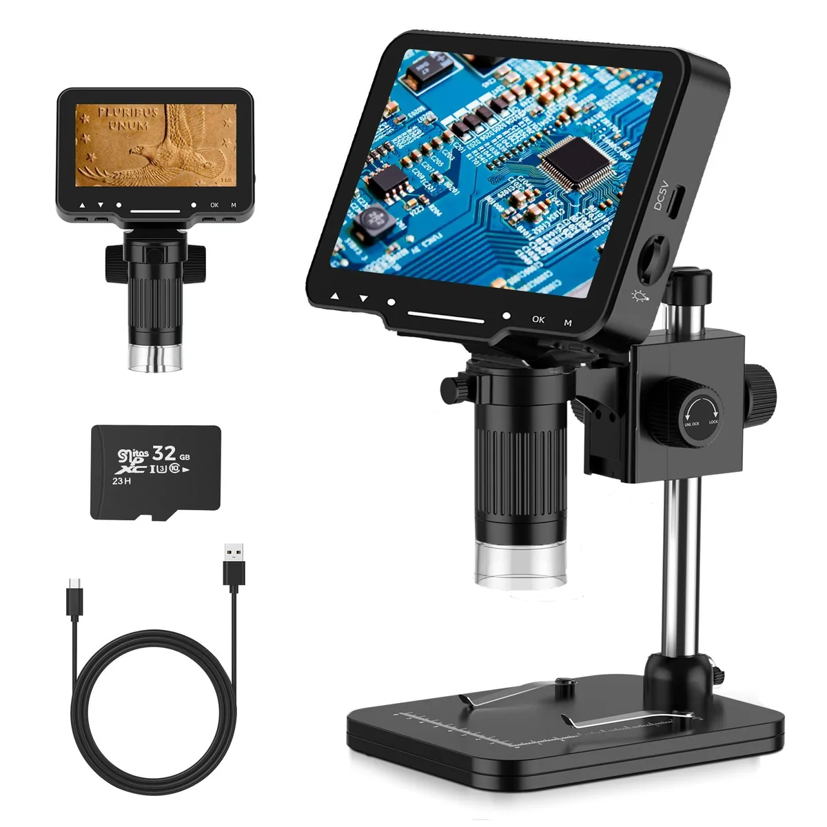  DJI 43XWJ-33 4.3 Inch 1080P 50-1000X Microscope — product photo