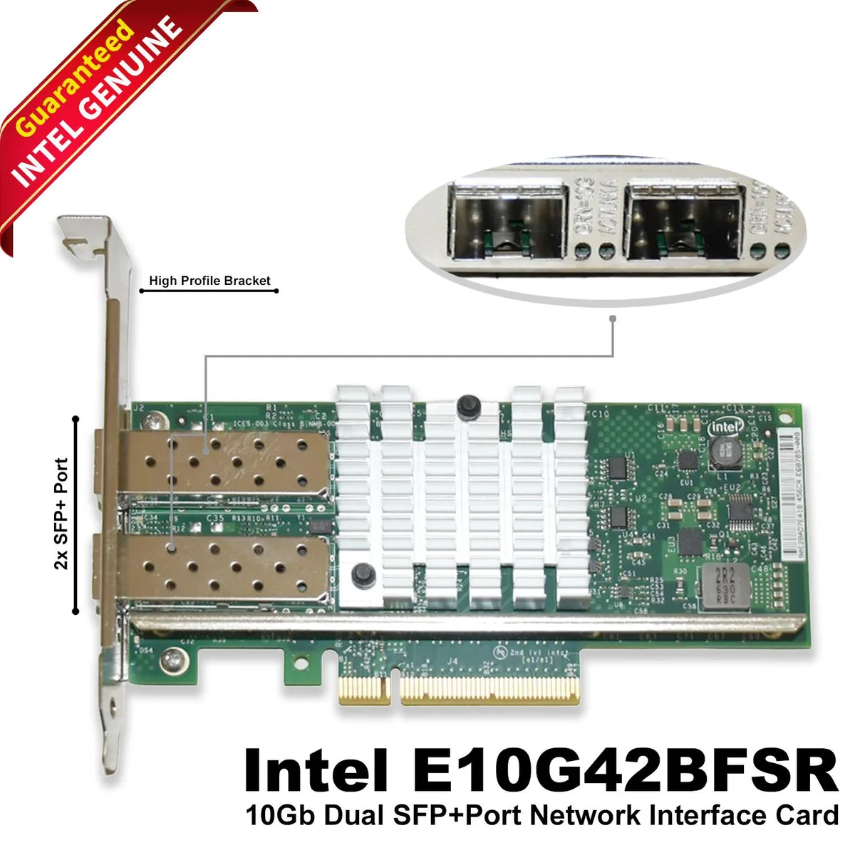 Intel Intel X520-SR2 dual-port 10Gbps network expansion card — product photo