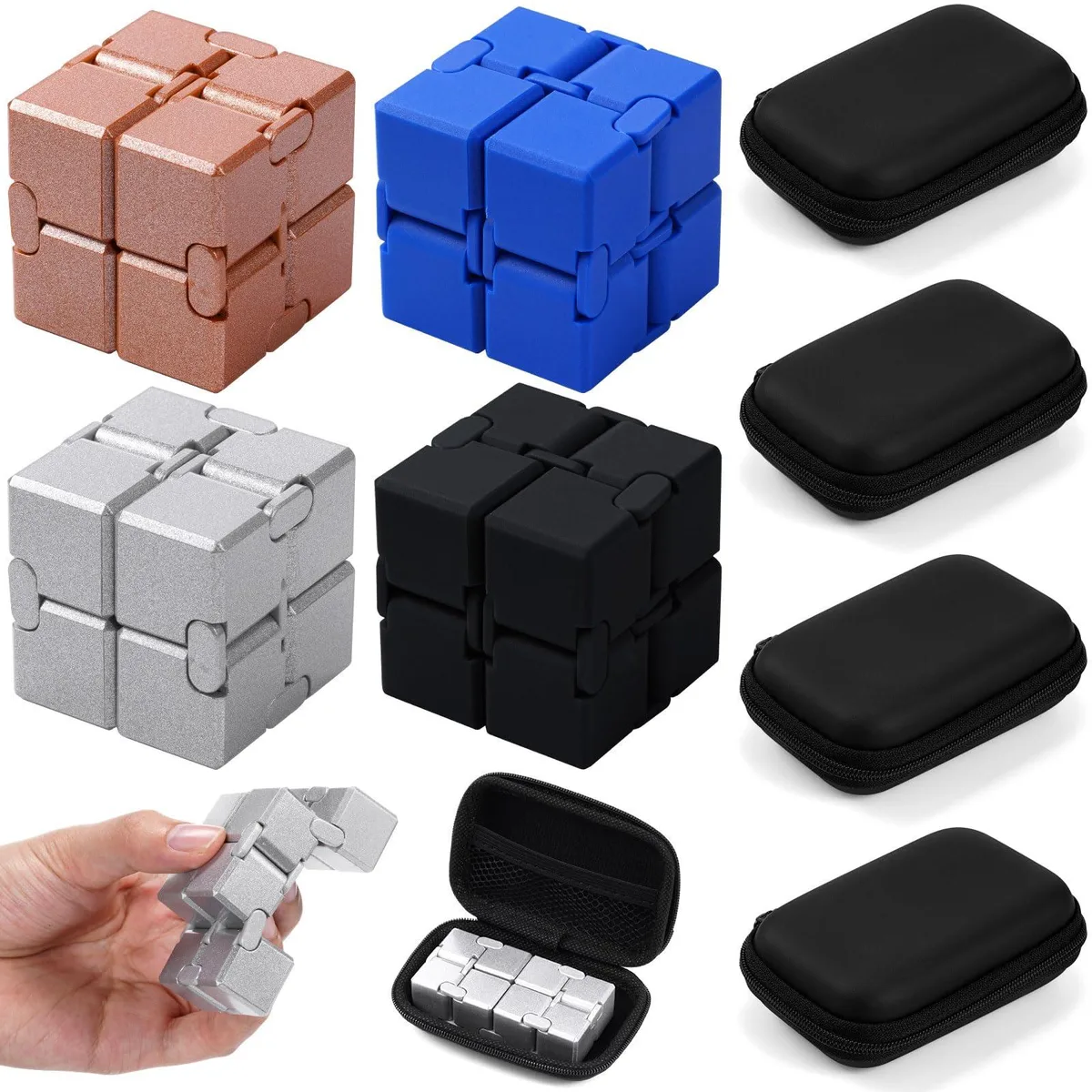 Infinity Cube Fidget Toy 4 Pcs with Case Educational — product photo