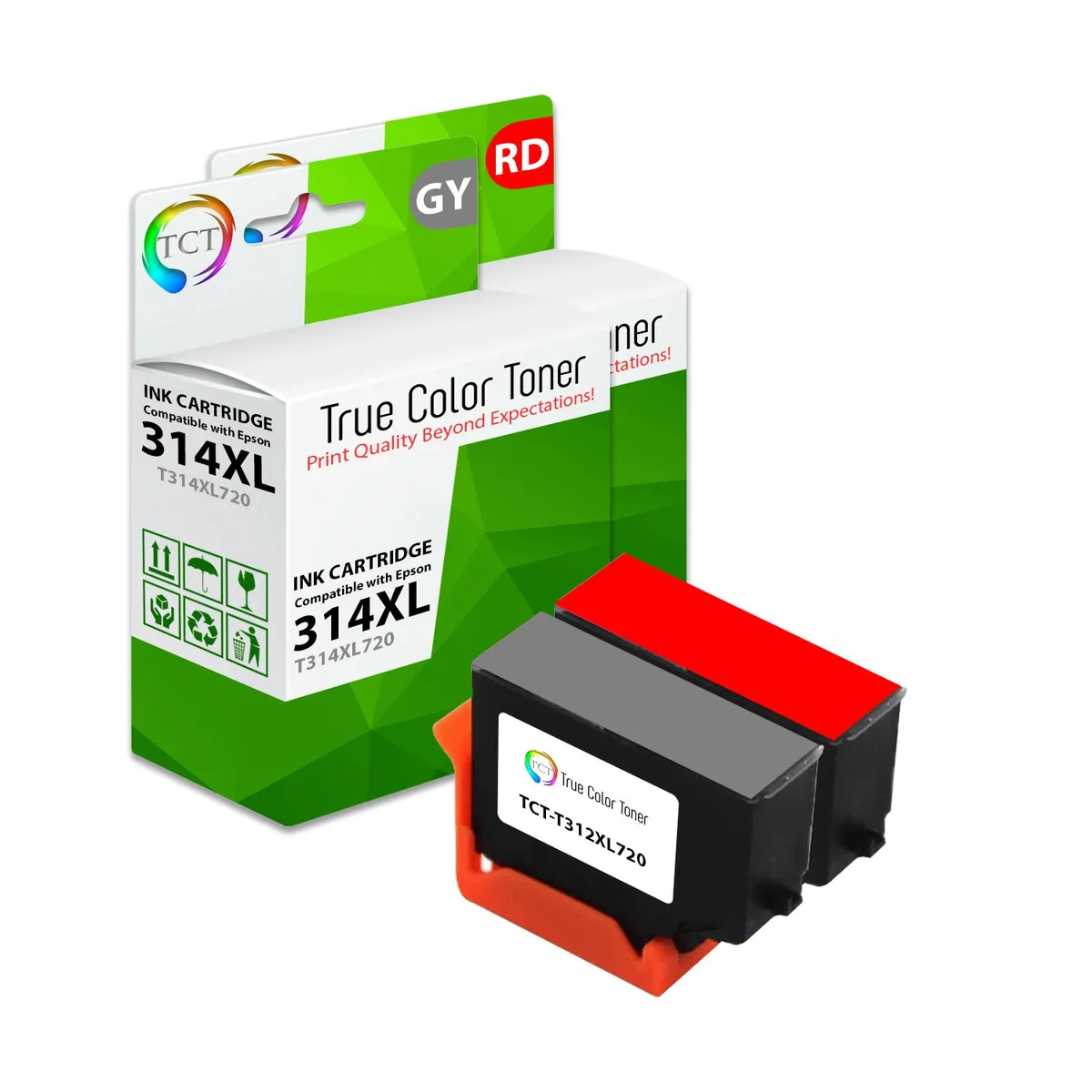 True Color Toner True Color Toner 312XL High Yield Ink Cartridges Light Cyan Light Magenta 2 Pack — product photo