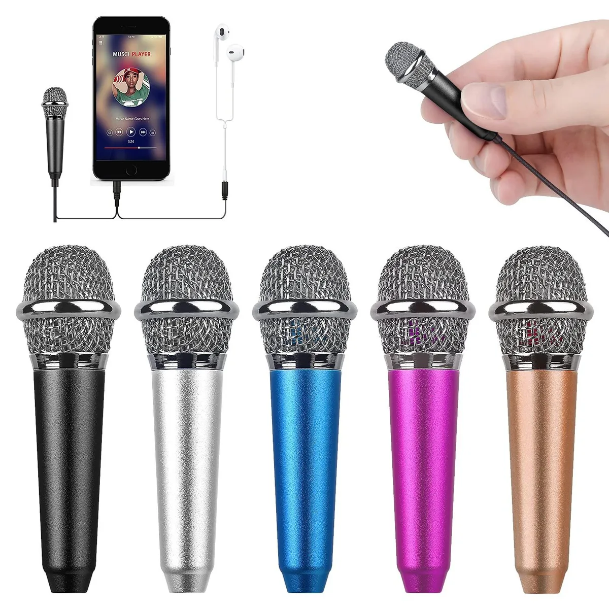  Uniwit Mini Microphone Unidirectional 3.5mm 1.5m Black — product photo