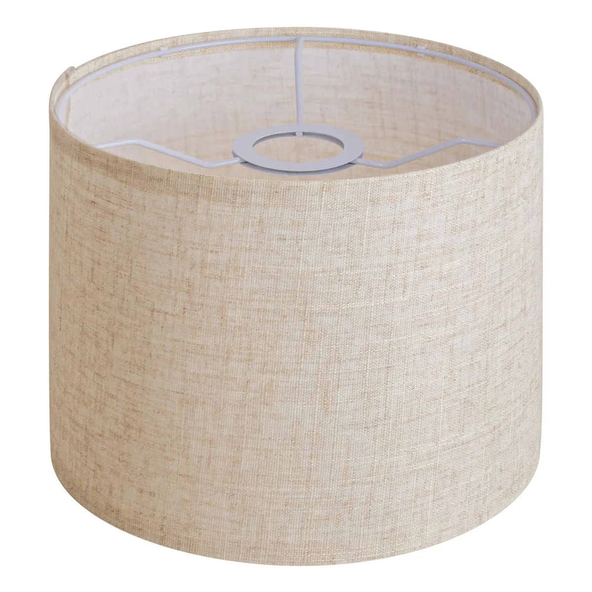 Beige linen drum shade 8.66 inches wide 7.87 inches high