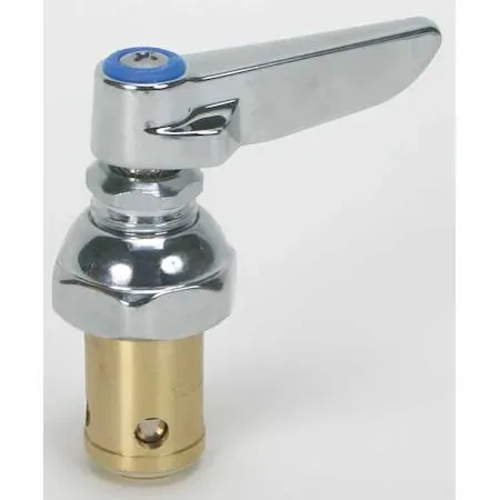 Chrome lever handle spindle assembly for cold water valve
