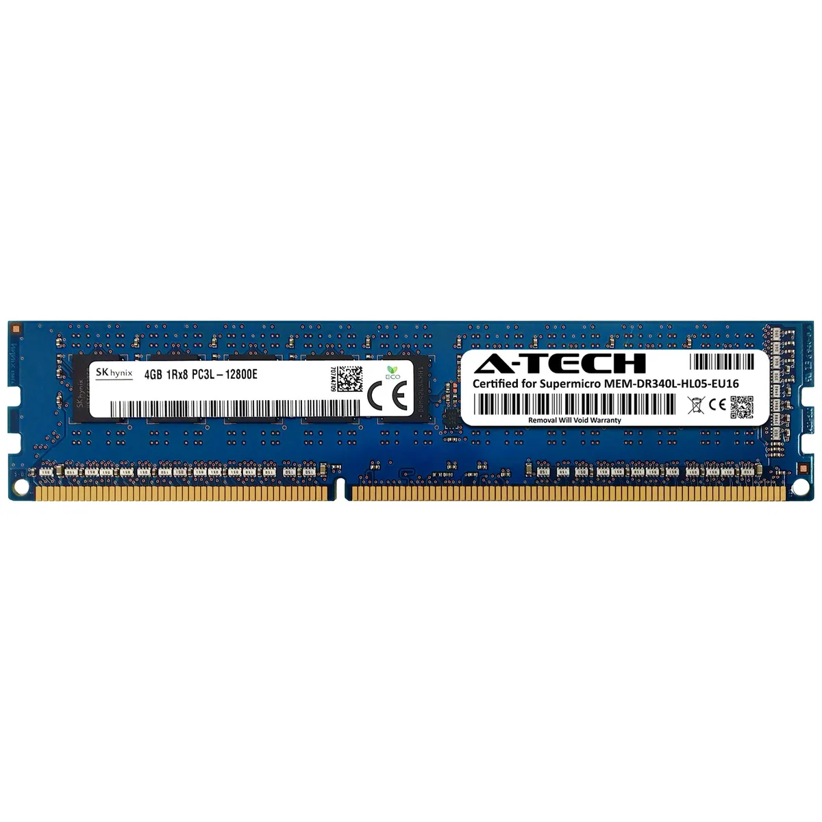 A-Tech A-Tech 4GB DDR3L 1600 CL11 ECC UDIMM 1.35V Supermicro Certified — product photo