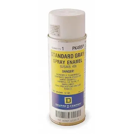 SQUARE D SQUARE D PK49SP Spray Paint Gray Flat 12 oz — product photo