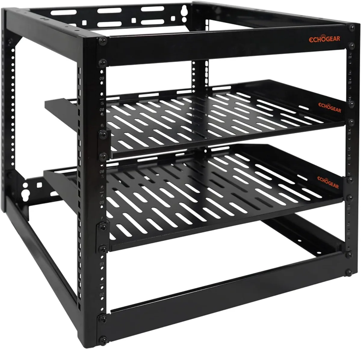 TAURKENAM TAURKENAM 10U Wall-Mount Server Rack 4-Post 20.40" Depth 150 lbs 2x 1U Shelves — product photo