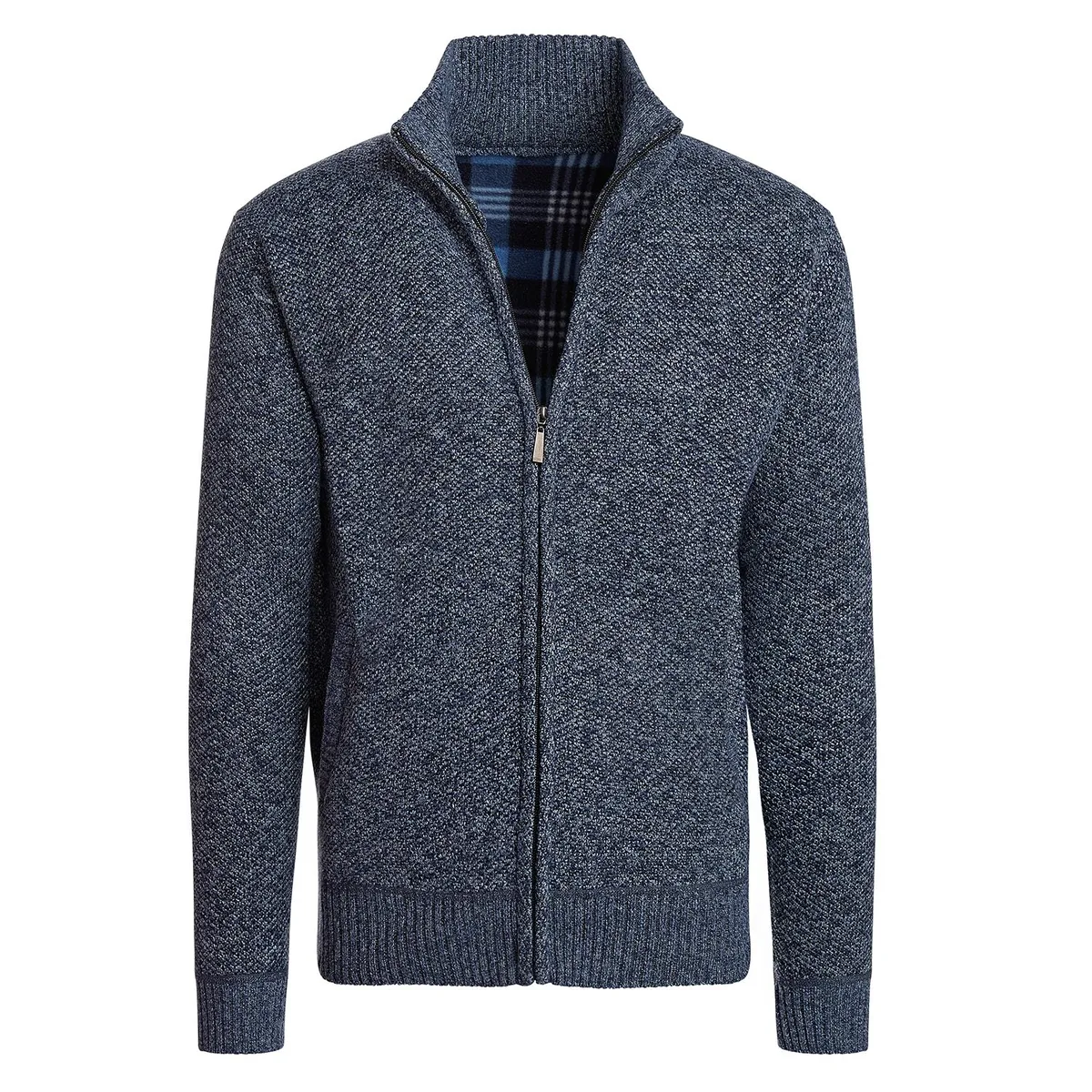 Altatac Altatac Men's Fleece-Lined Full-Zip Mock Neck Sweater Jacket Light Blue 2XL — product photo