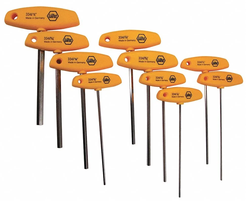 Wiha Tools Wiha Tools 33492 10 Piece SAE T-Shape Hex Key Set — product photo