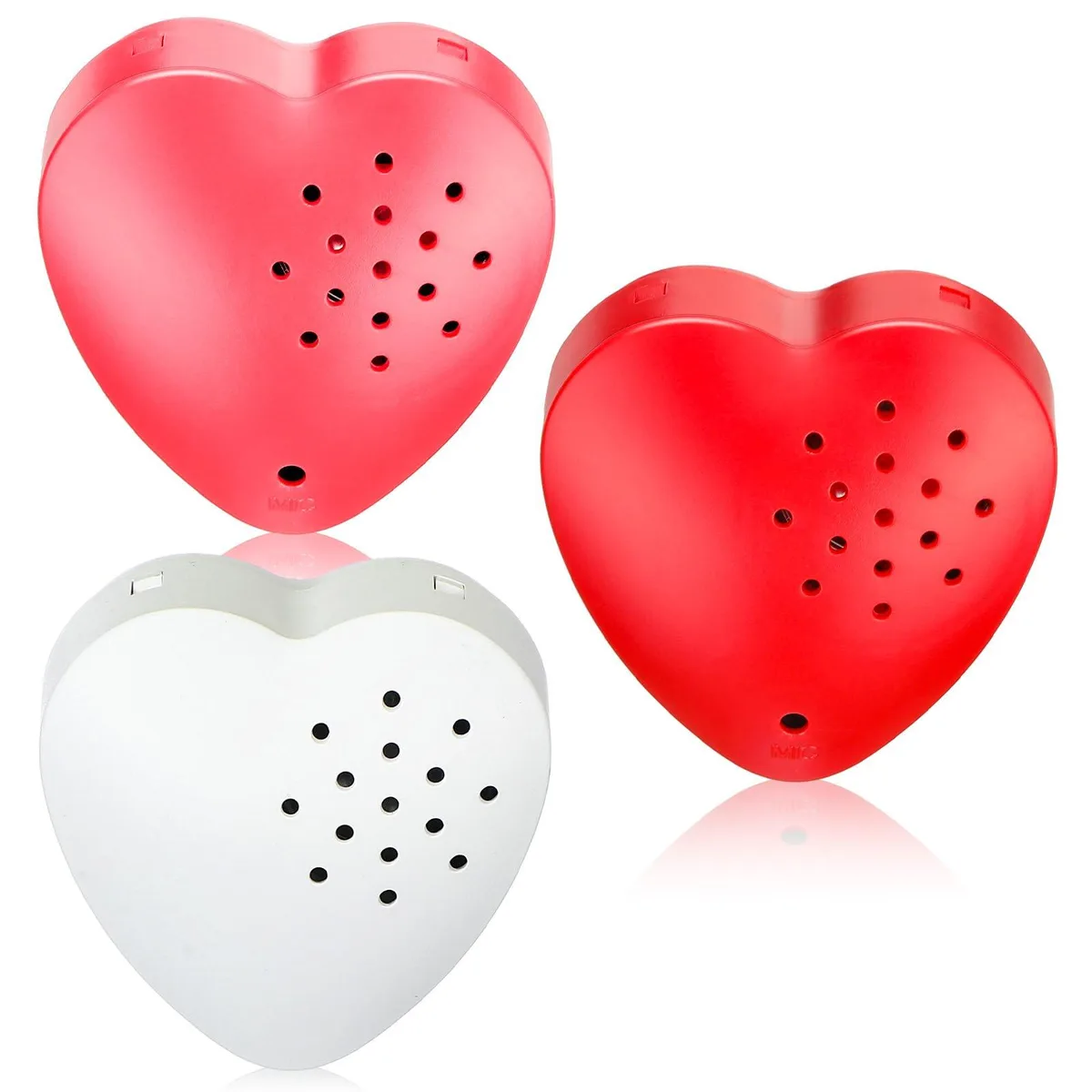  Copkim LIA-Copkim-1893 Heart Shape Voice Recorder 3 Pcs Red White Pink — product photo