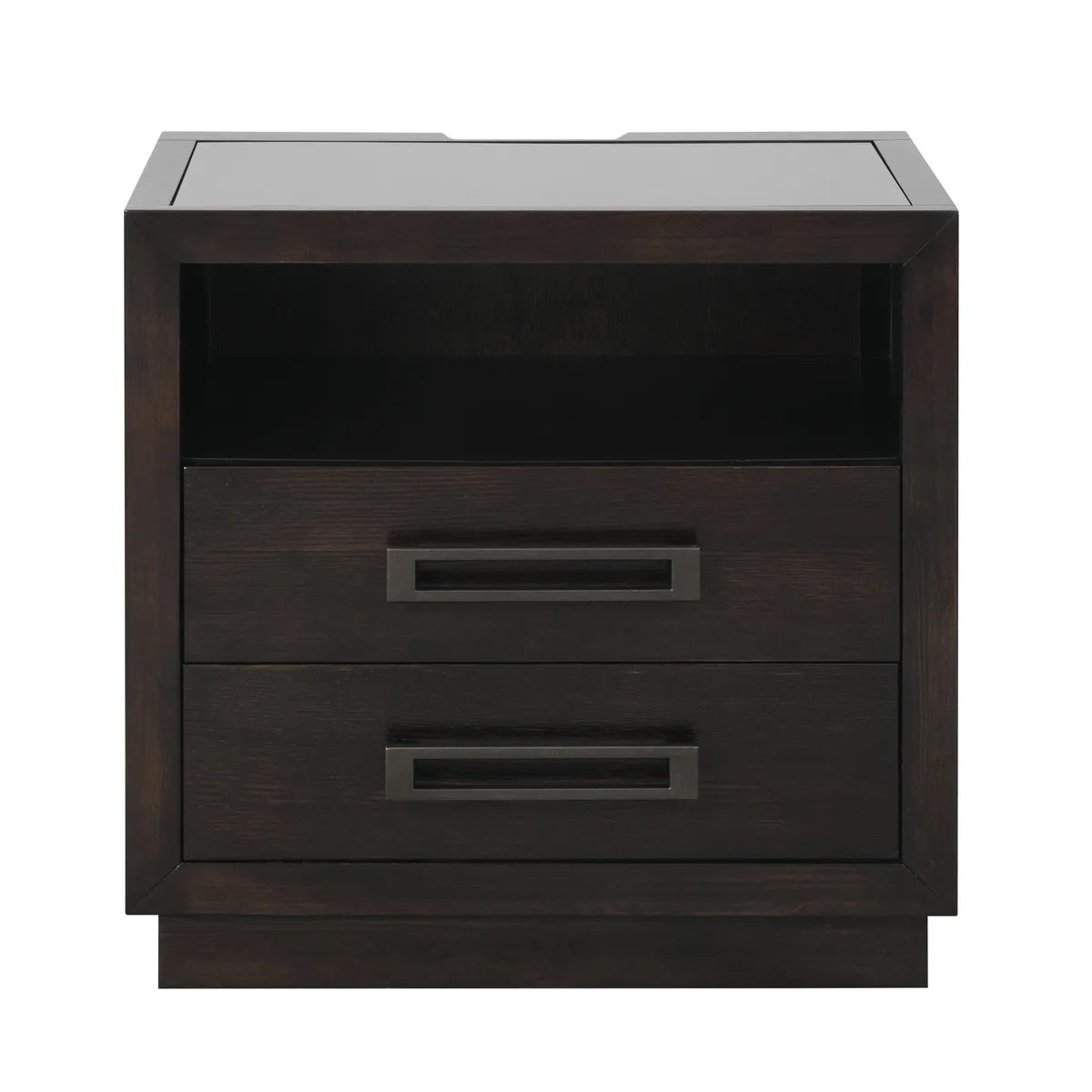 tuphen tuphen Modern Bedroom Set Charcoal Nightstand 28"H LED USB Outlets — product photo