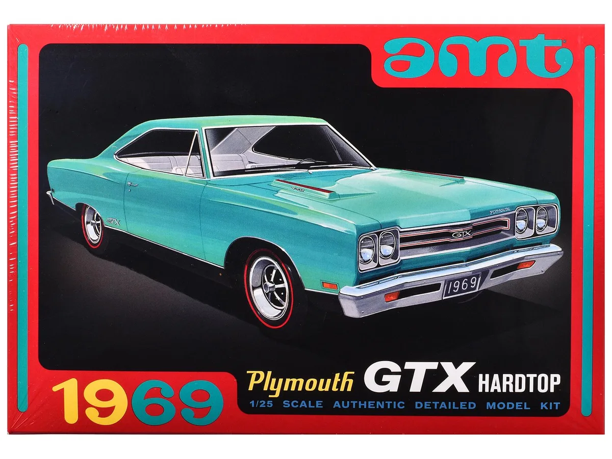 AMT AMT AMT1483 1/25 1969 Plymouth GTX Hardtop Model Kit 155 parts — product photo