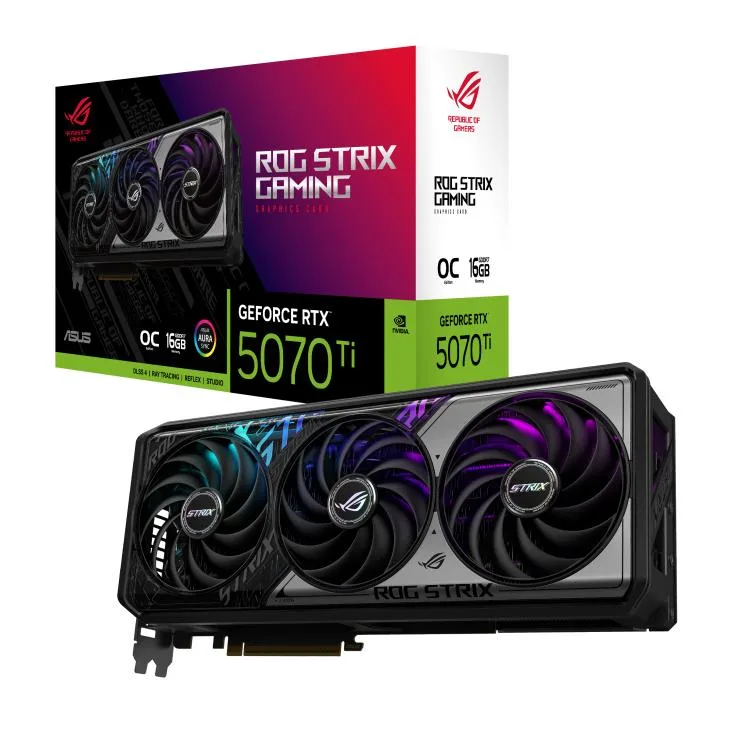 ASUS ASUS ROG Strix GeForce RTX 5070 Ti 16GB GDDR7 Graphics Card — product photo