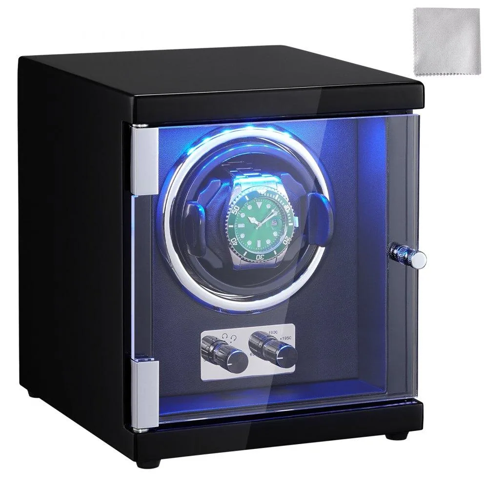 VEVOR VEVOR 10L1101B Single Watch Winder, Black PU, 10.24" Wide — product photo