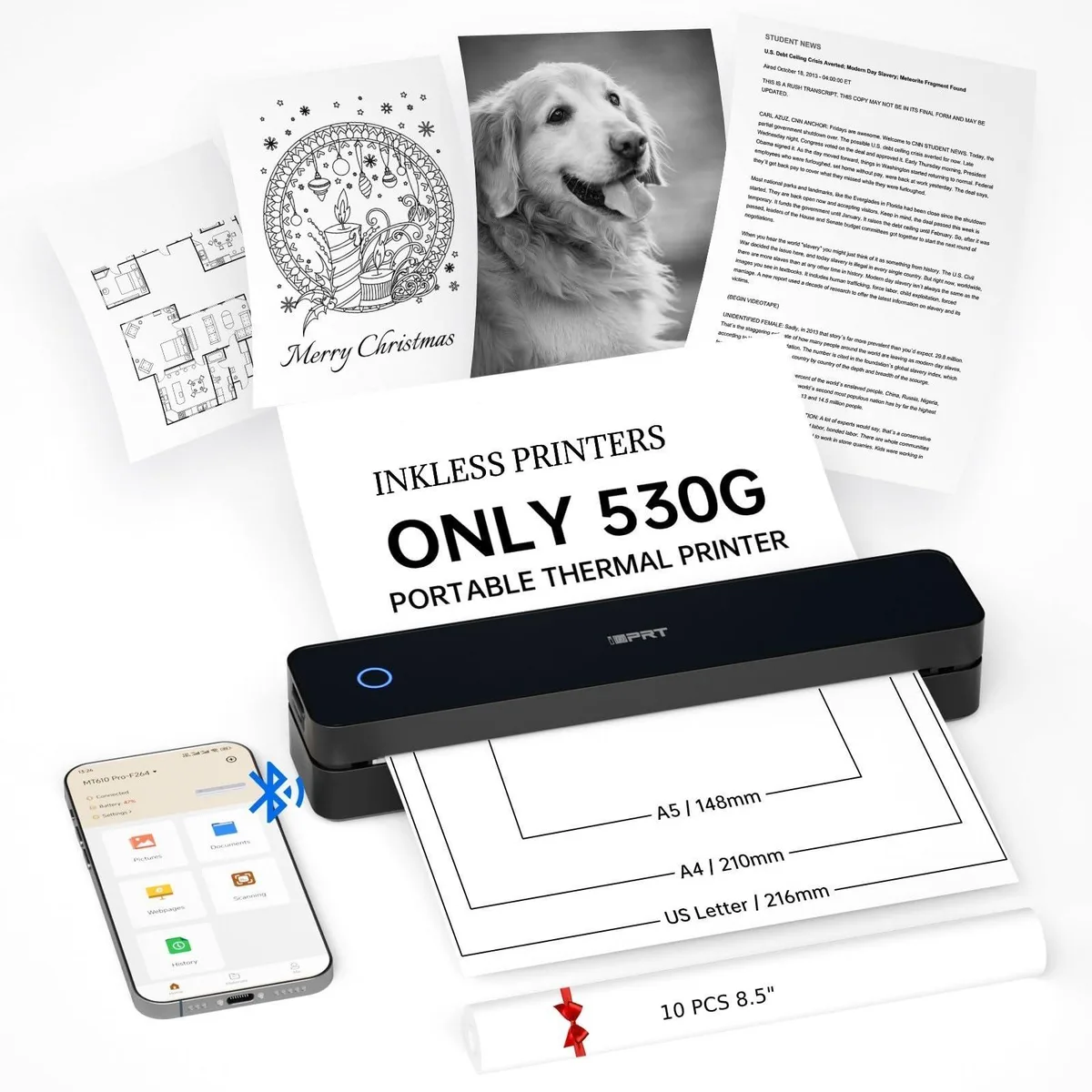 iDPRT MT610 Portable Thermal Receipt Printer — product photo