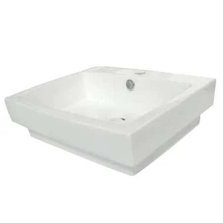 Transparent ceramic vessel sink model 4024, round bowl with glossy finish