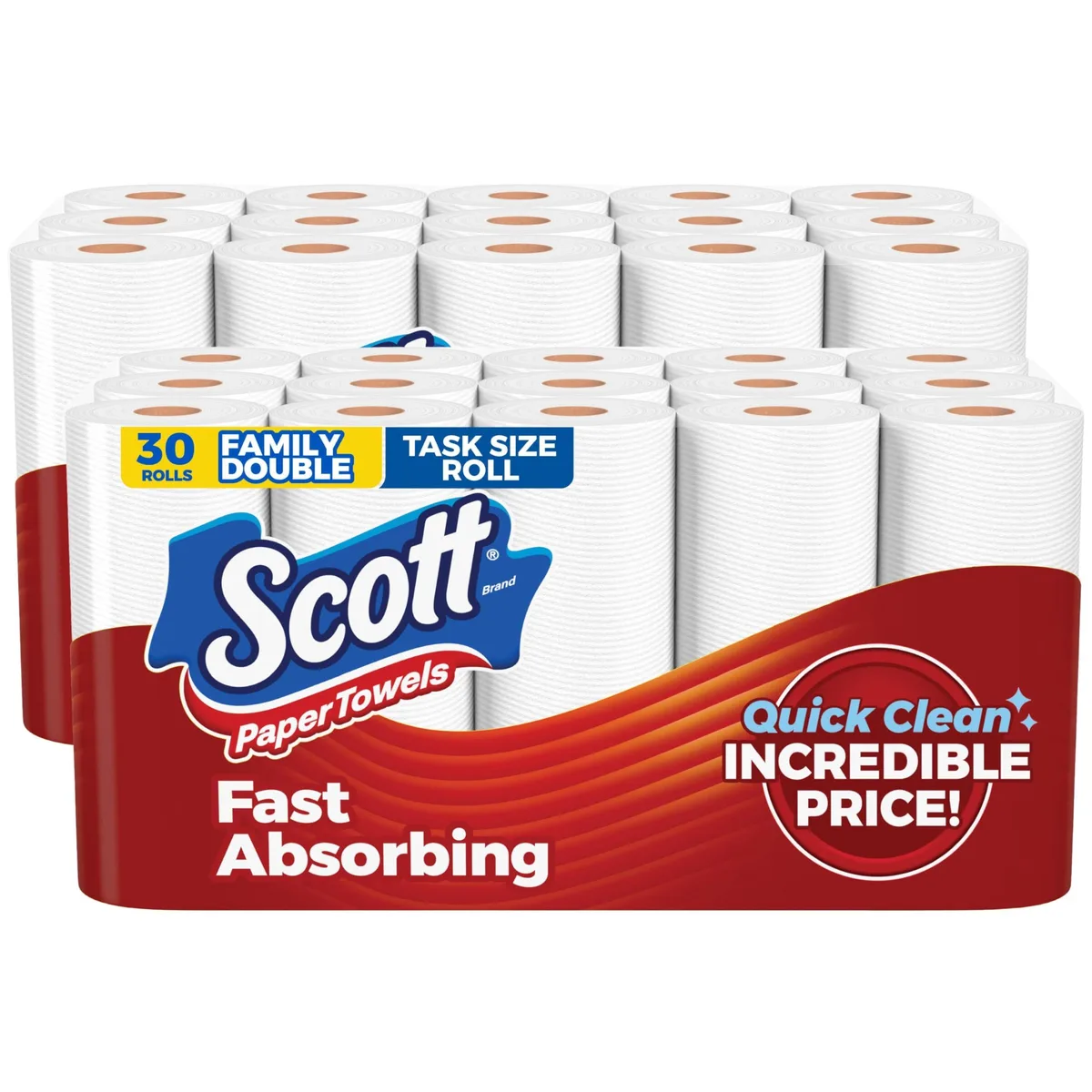  Scott Paper 30 Rolls 119 Sheets 1-Ply White — product photo