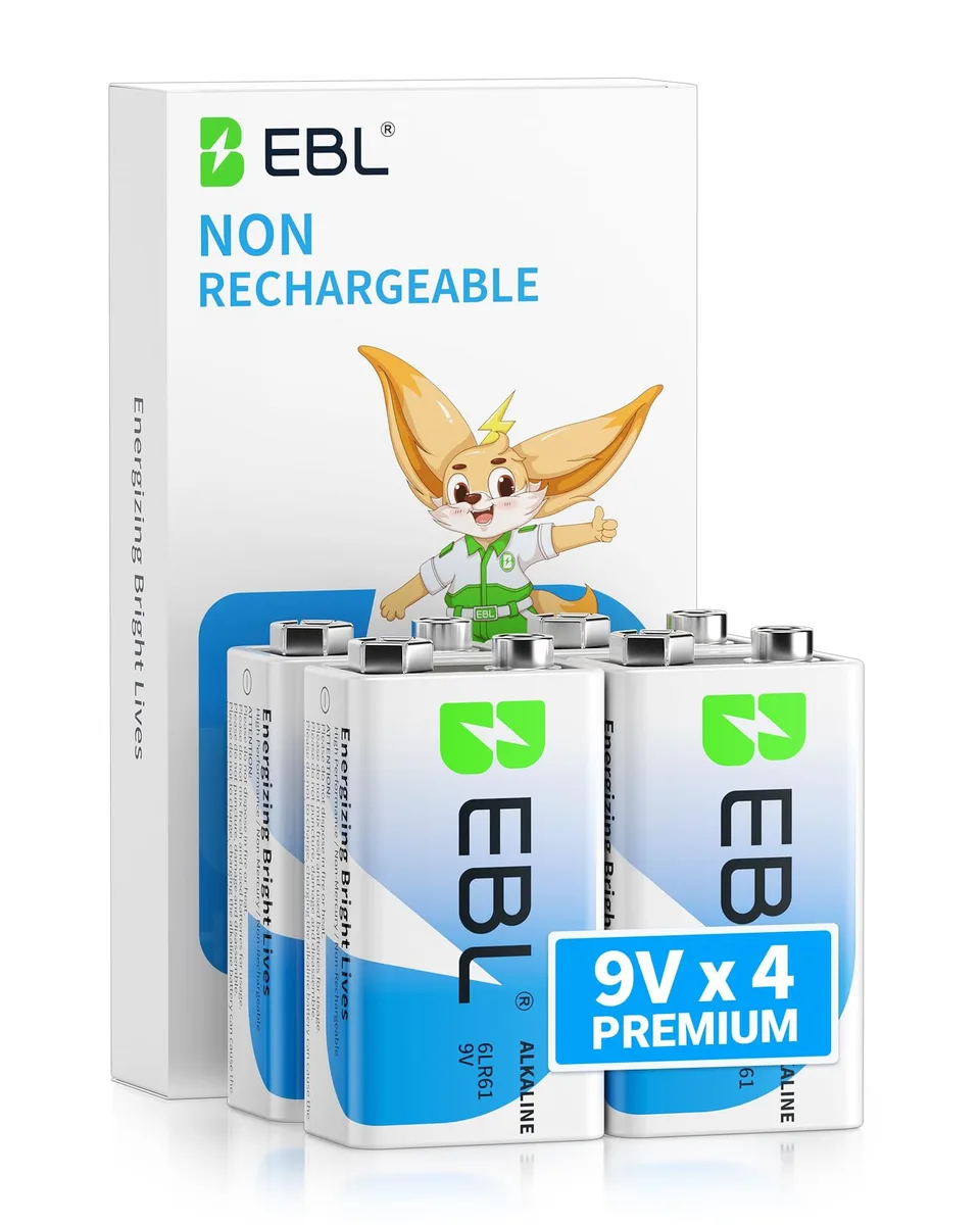 No Sew No Sew EBL 9V Alkaline Battery 4 Pack — product photo