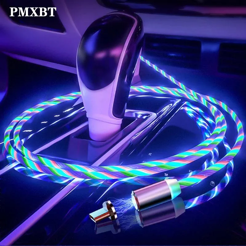 Micro USB to USB A cable with flowing LED glow