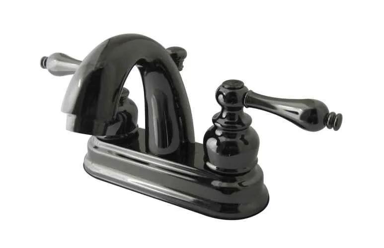 KINGSTON BRASS KINGSTON BRASS NB5610AL Water Onyx 4 inch centerset lavatory faucet Black Nickel — product photo