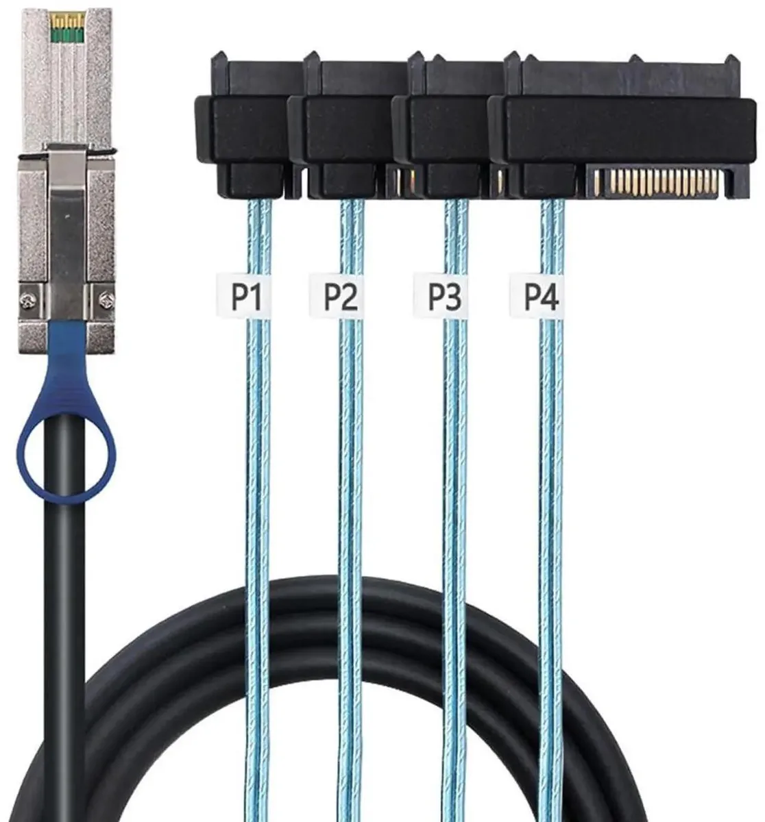 SMUGDESK SMUGDESK Mini SAS HD SFF8088 26Pin to 4×SFF8482 Breakout Cable 3M — product photo