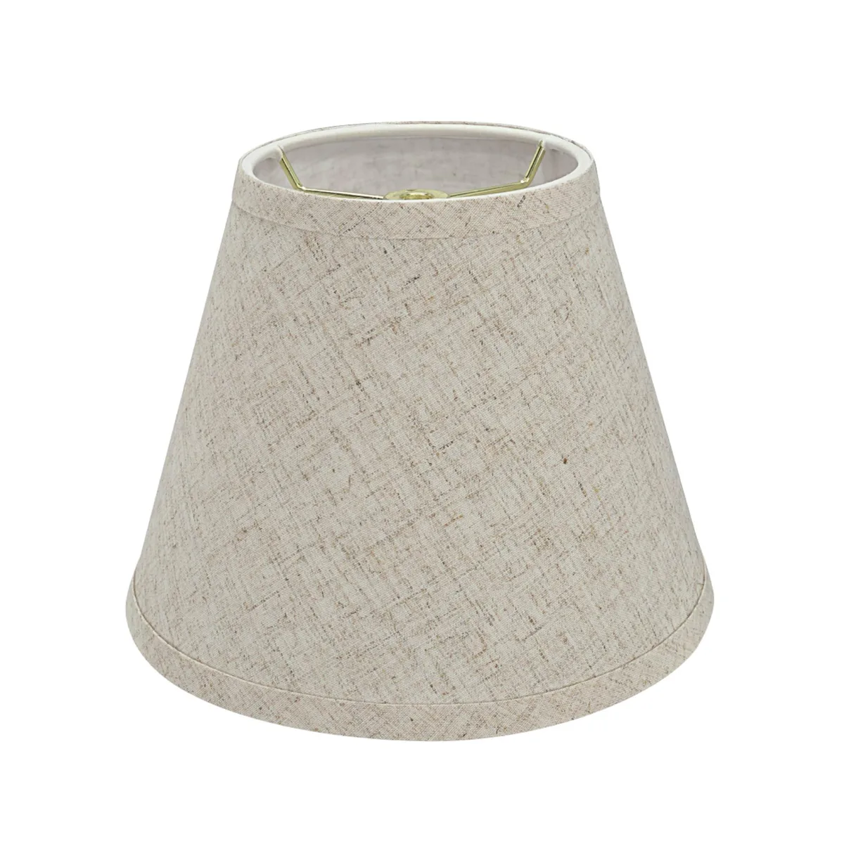 Flaxen linen empire shade with brass spider fitter, 32426