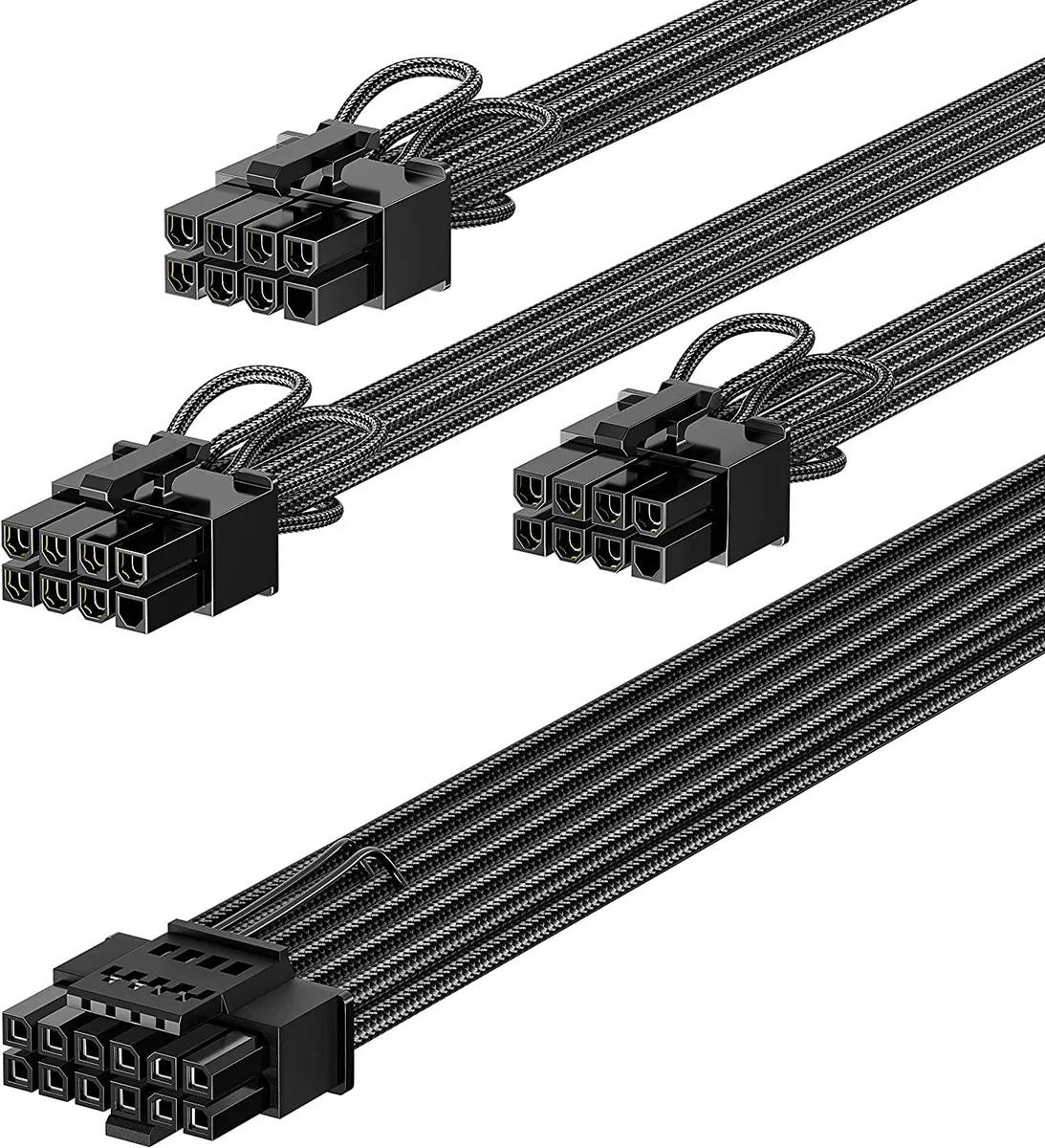 BFKK BFKK 12VHPWR GPU Power Cable 70cm 3x8pin to 16pin for RTX 3090 4080 4090 Corsair Great Wall Thermaltake — product photo