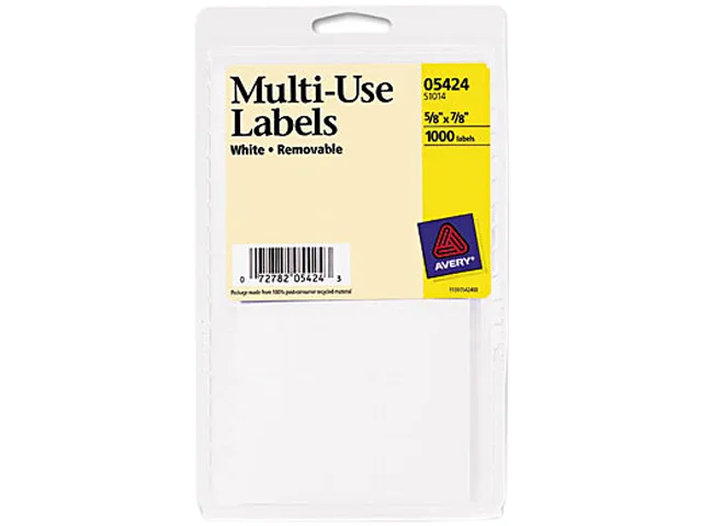 Avery Avery 05424 Removable White Labels 5/8 x 7/8 1000/Pack — product photo