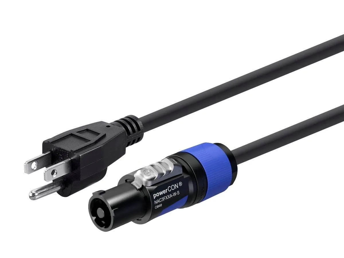 Monoprice Inc. Monoprice 114560 Pro Power Cable 10 Feet 16 AWG NEMA 5-15P to powerCON Stage Right — product photo