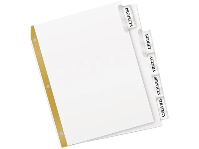 Avery Avery 11122 5-Tab Clear Dividers Letter Size — product photo