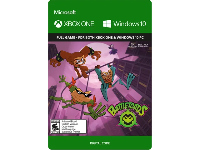 Xbox digital code card for Battletoads game