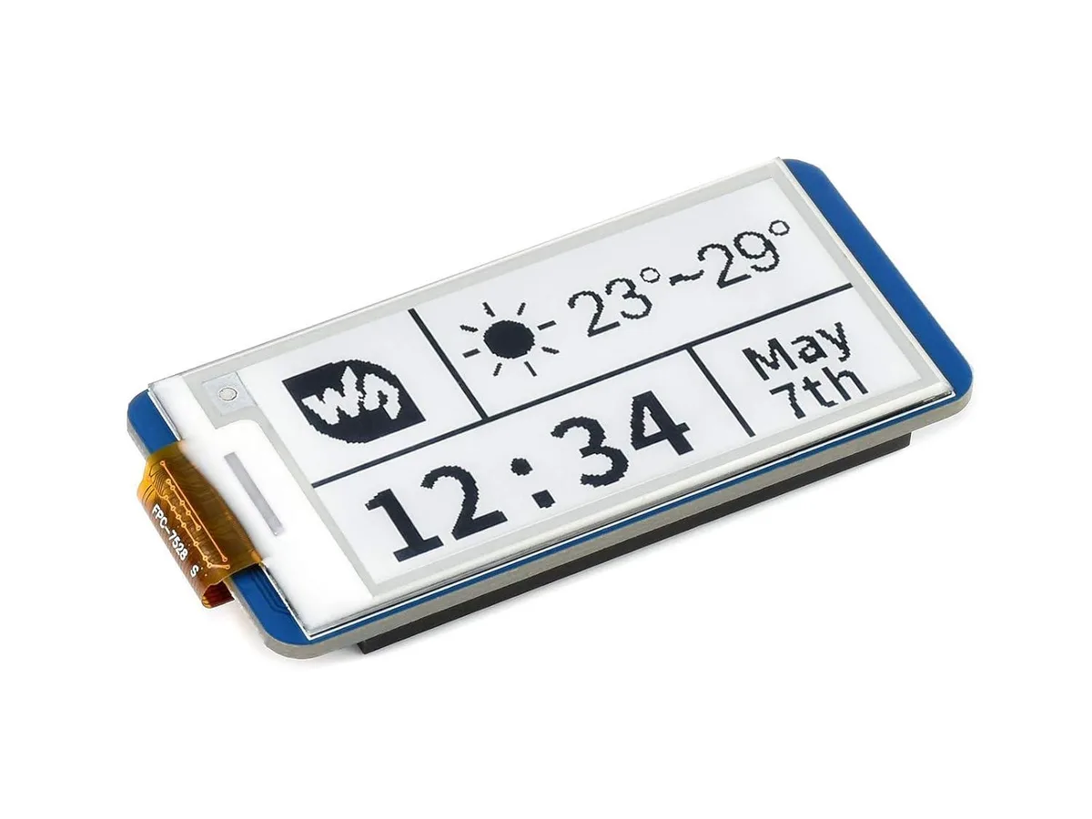 LORDWORLD LORDWORLD 2.13inch E-Ink Display HAT 250×122 Pixels Black White Two Color development board — product photo