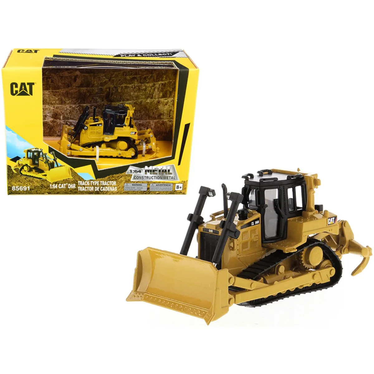 DieCast Masters DieCast Masters CAT Caterpillar D6R Tractor Play &amp; Collect 1/64 — product photo