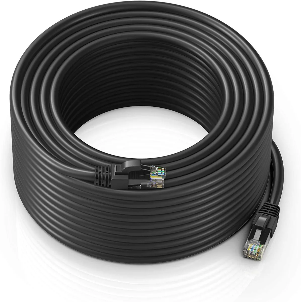 BFKK BFKK Ethernet Cable 300 ft CAT6 Outdoor Waterproof Black — product photo