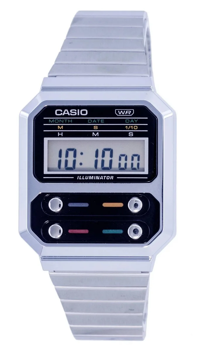 CASIO CASIO A100WE-1A Vintage Digital Stainless Steel Watch — product photo