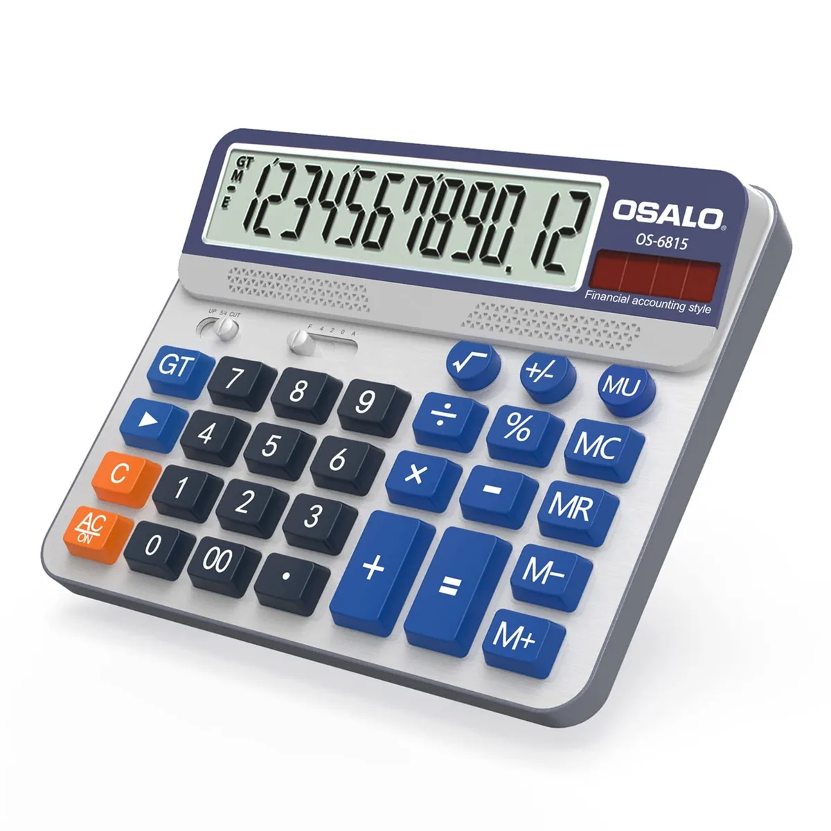  pendancy OS-6815 12-Digit Desktop Calculator 5-Inch LCD Solar &amp; Battery Office Equipment — product photo