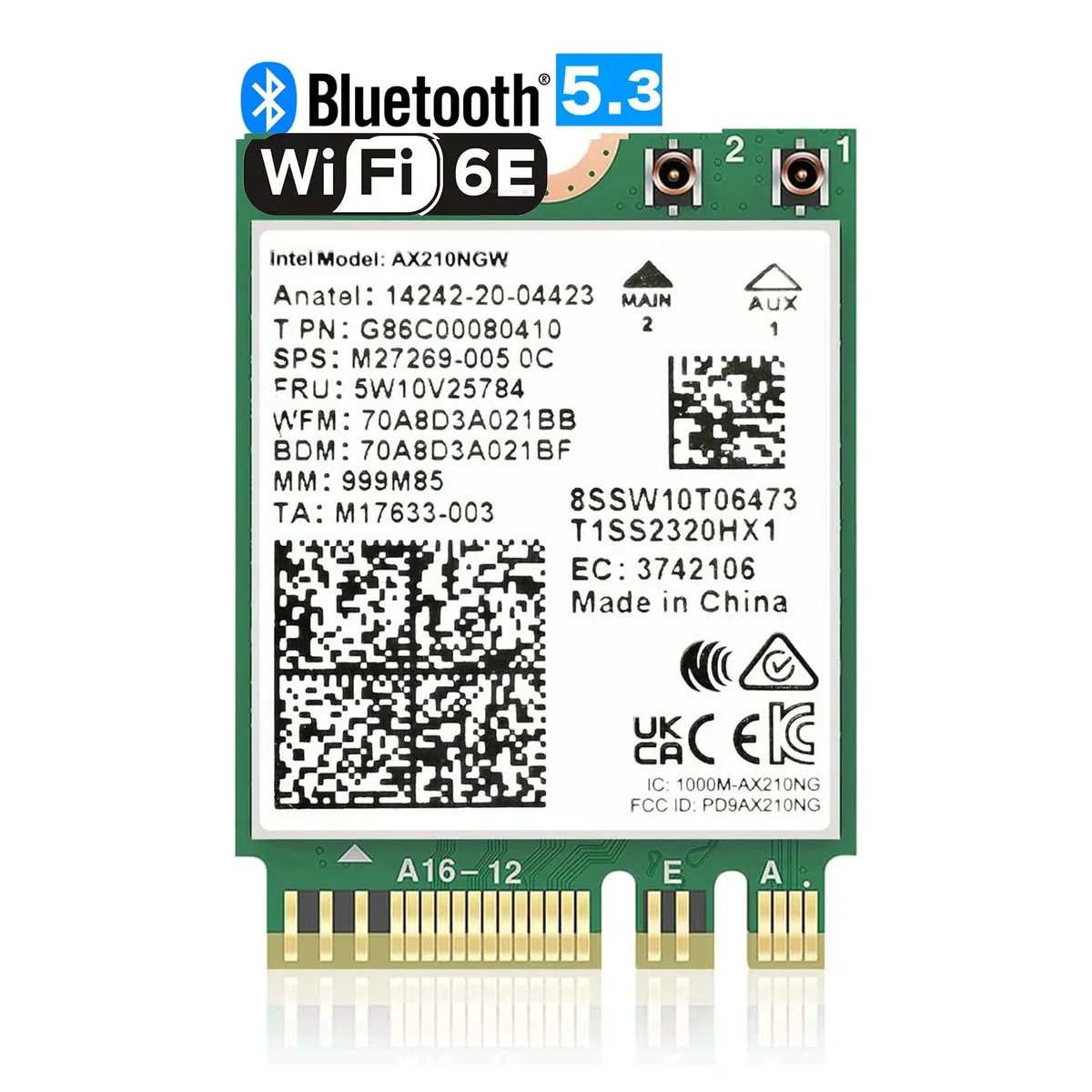 OKN AX210 WiFi 6E network card M.2 2230 Bluetooth 5.3 5400Mbps — product photo