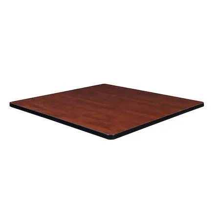 Square laminate table top 42 inches cherry maple finish