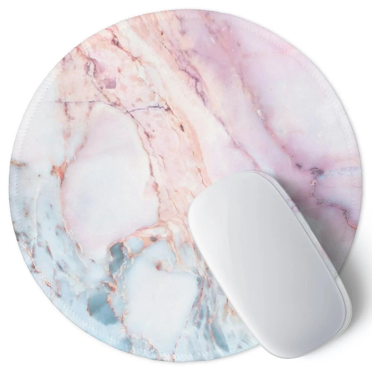  ITNRSIIET Pink Marble Mouse Pad 7.87×7.87×0.12 inches — product photo