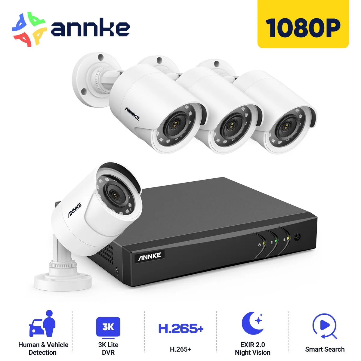 Annke Annke H.265+ 8CH 5MP DVR 2MP Wired Security Camera System — product photo